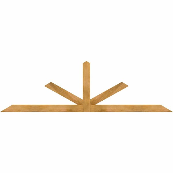 Ekena Millwork Saratoga Rough Sawn Timber Gable Bracket, Western Red Cedar, 96"W x 28"H x 2"D x 4"F, 7/12 Pitch GBW096X28X0204SAR00RWR - main